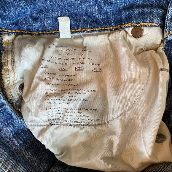 Blank NYC Distressed Boot Cut Jeans Blue 28 - Picture 5 of 6